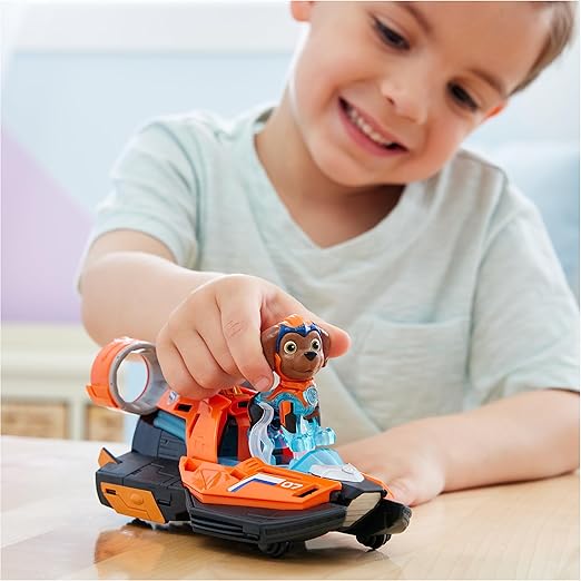 Paw Patrol: The Mighty Movie, Toy Jet Boat with Zuma Mighty Pups Action Figure, Lights and Sounds, Kids’ Toys for Boys and Girls 3+