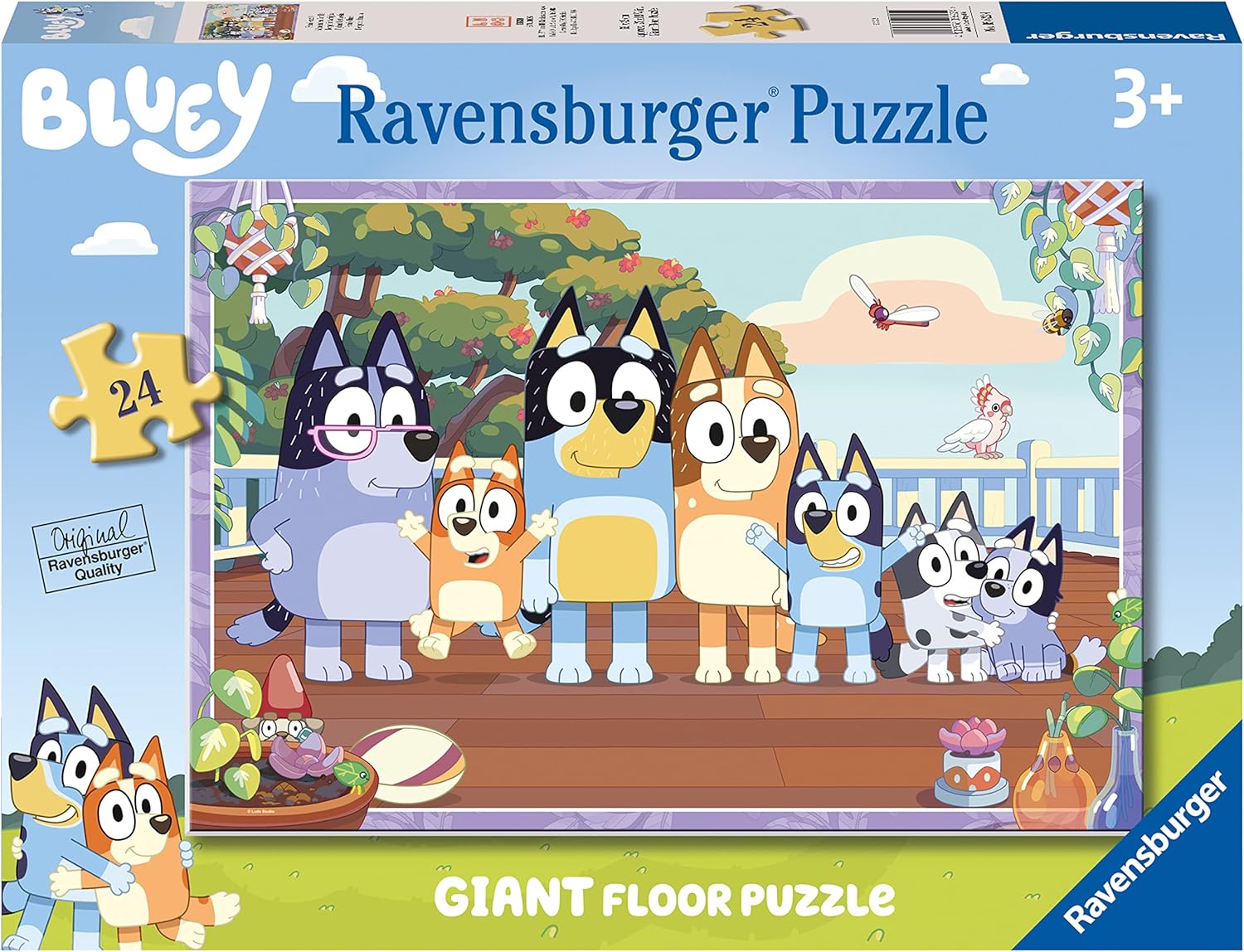 Ravensburger Bluey 24 Piece Giant Floor Jigsaw Puzzle for Kids Age 3 Years Up - Gifts for Toddlers