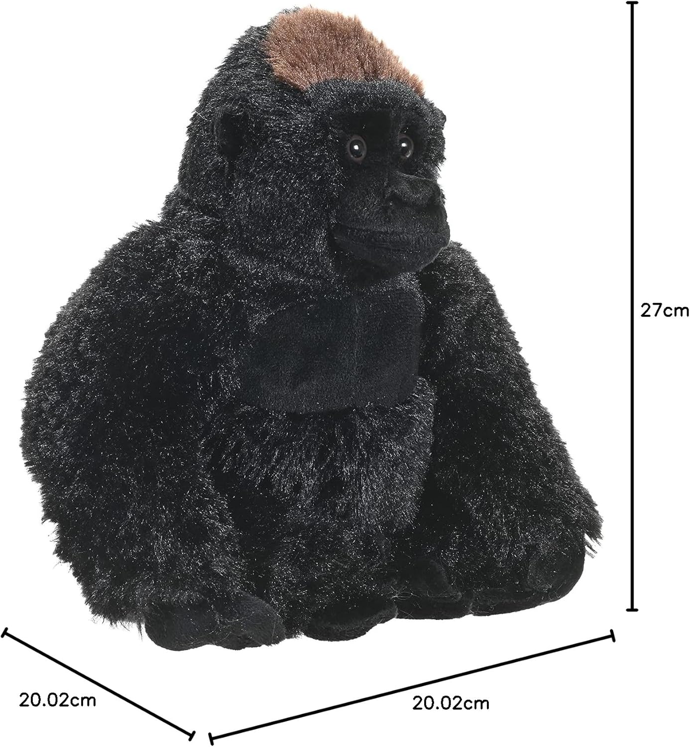 Wild Republic Silverback Gorilla Plush Soft Toy, Cuddlekins Cuddly Toys, Gifts for Kids 30 cm