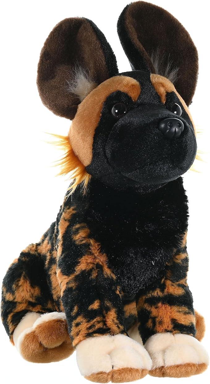 Wild Republic African Wild Dog Plush Soft Toy, Cuddlekins Cuddly Toys, Gifts for Kids 30 cm