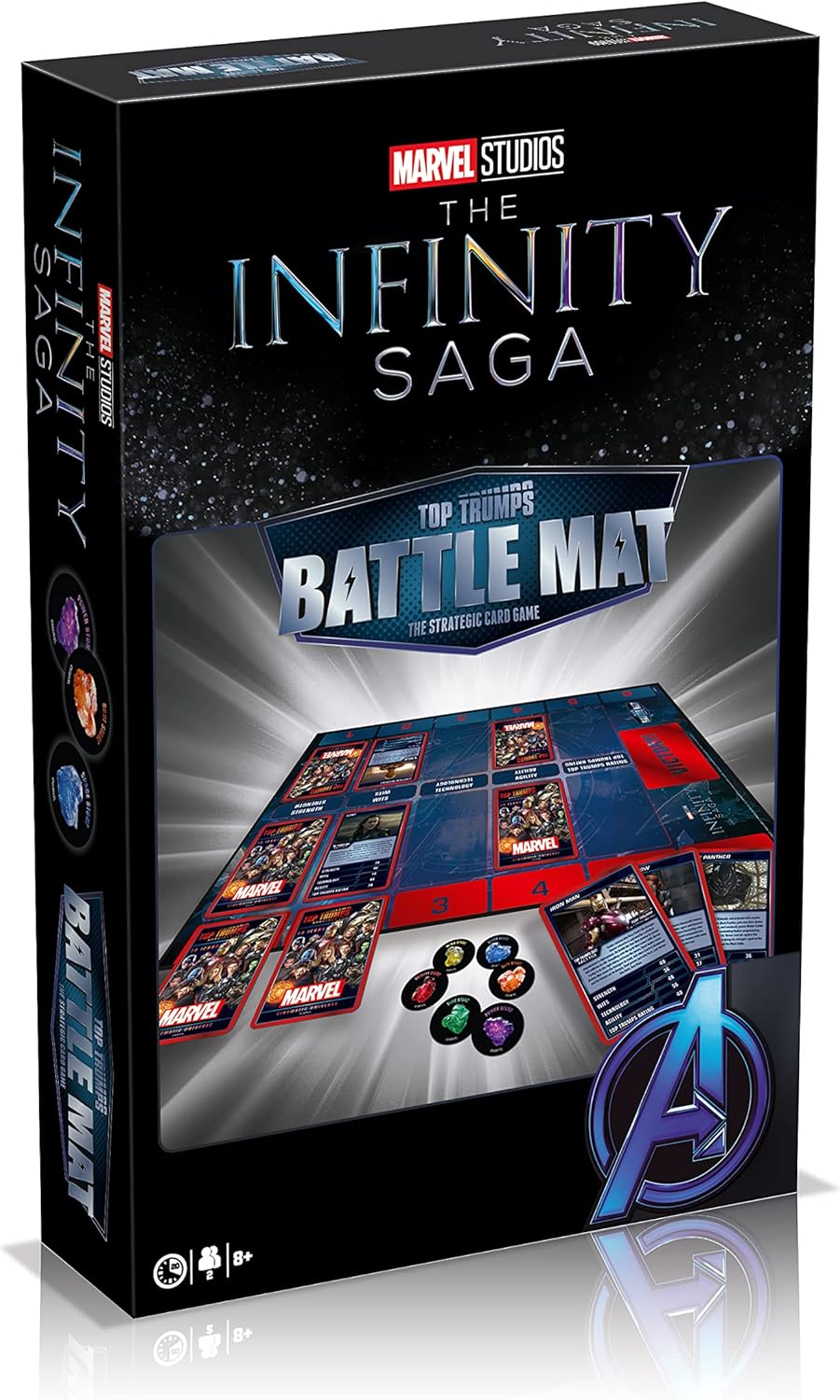 Top Trumps Marvel Battle Mat Card Game, Play with your favourite superheroes and villains including Iron Man, Thor, Spider-Man, Thanos and Ultron, gift and toy for boys and girls aged 4 plus