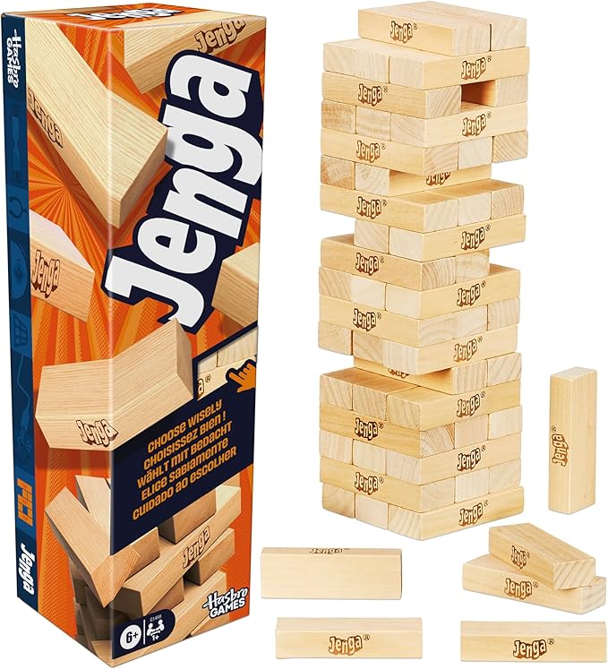 Official Hasbro Games Jenga Game with Digital Die