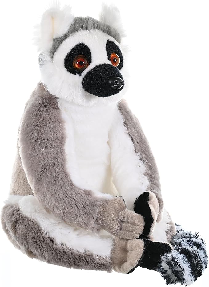 Wild Republic Ring Tailed Lemur Plush Soft Toy, Cuddlekins Cuddly Toys, Gifts for Kids 30 cm