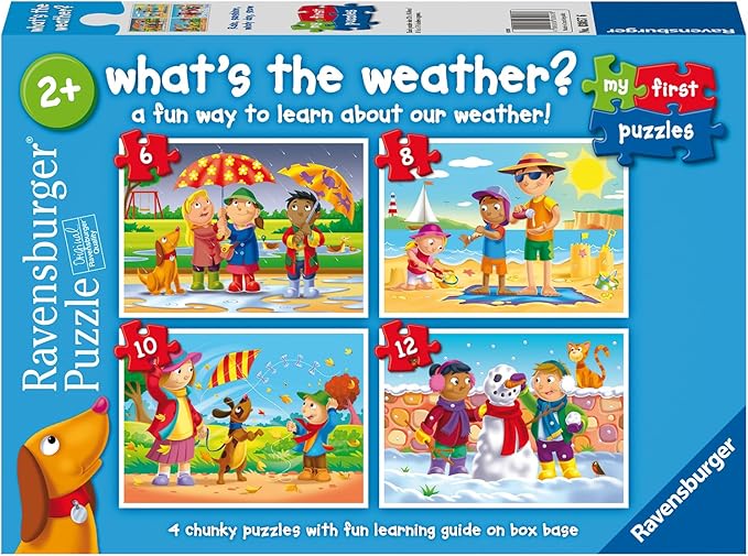 Ravensburger What's The Weather - My First Jigsaw Puzzles for Kids 2 Years Up - 2, 3, 4 & 5 Pieces - Educational Toys for Toddlers