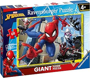 Ravensburger Marvel Spiderman Toys - 60 Piece Giant Floor Jigsaw Puzzle for Kids Age 4 Years +