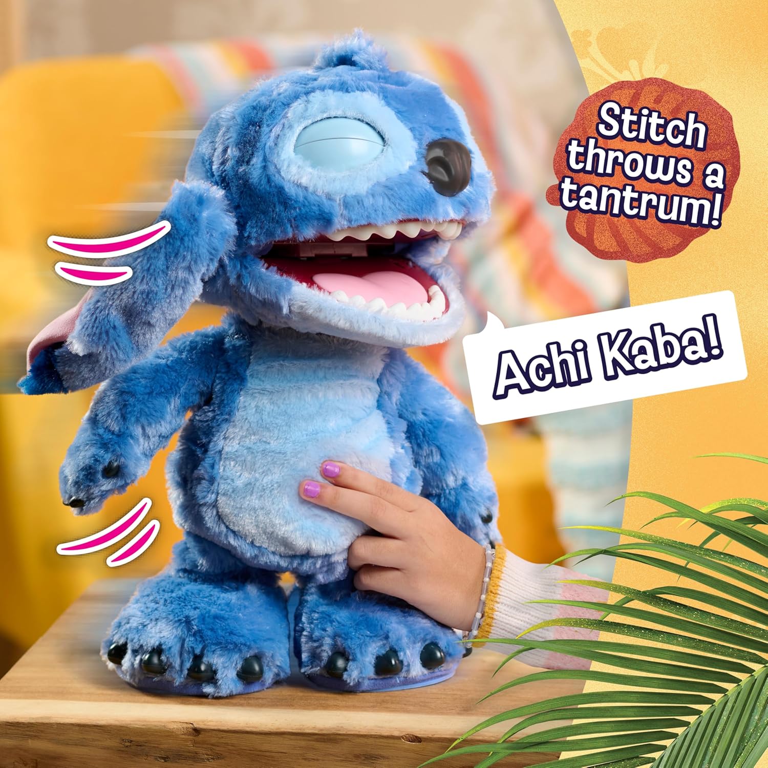 Disney Stitch Ultimate Stitch Interactive 17" Plush Toy, 100+ Sounds & Reactions, Inspired by Disney’s Live-Action Lilo & Stitch Film, New Movie Toy for Fans, Girls, Boys, Kids 3 and Up