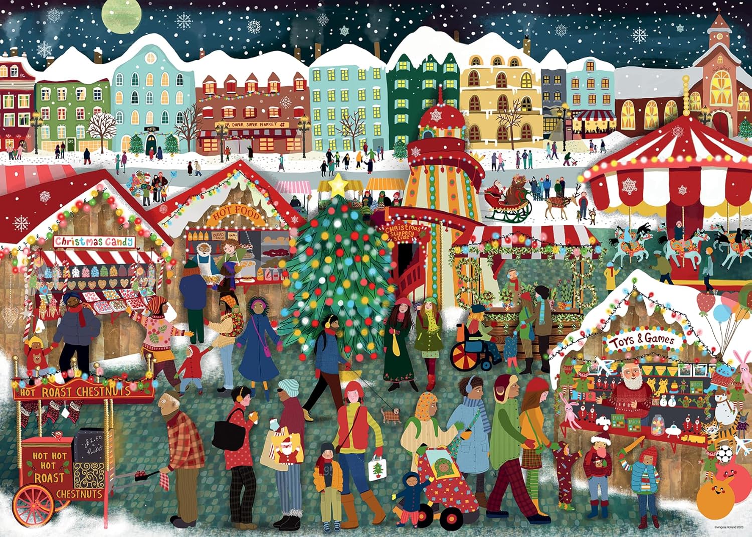 Ravensburger Christmas Market 1000 Piece Jigsaw Puzzle for Adults and Kids Age 12 Years Up - Special Edition