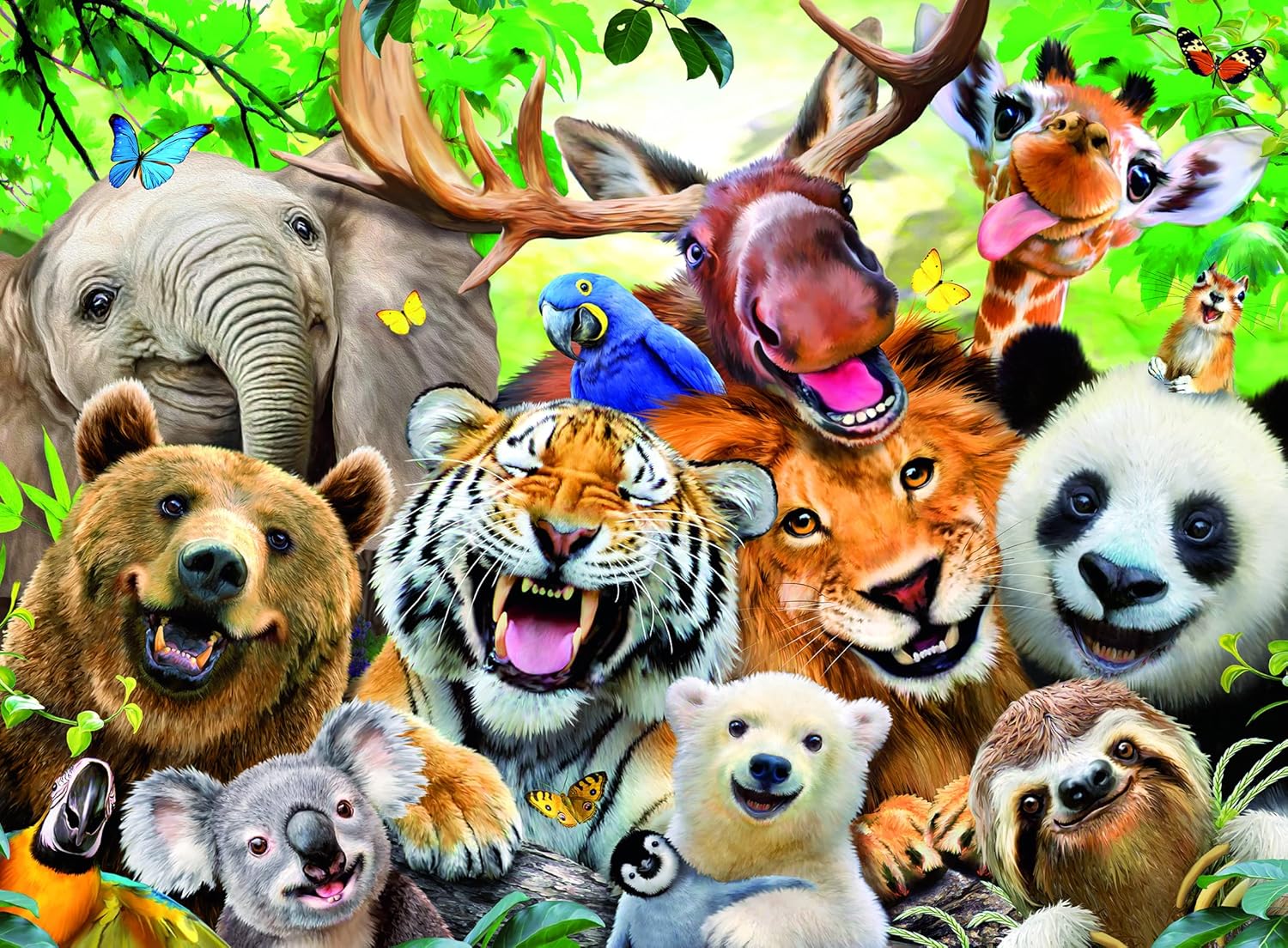 Ravensburger Exotic Animals Selfie 300 Piece Jigsaw Puzzle for Adults and Children Age 9 Years +