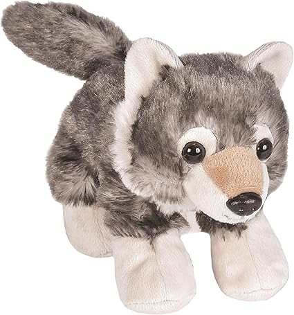 Wild Republic Wolf Stuffed Animal, Plush Toy, Gifts for Kids, Hug'Ems 7 Inches