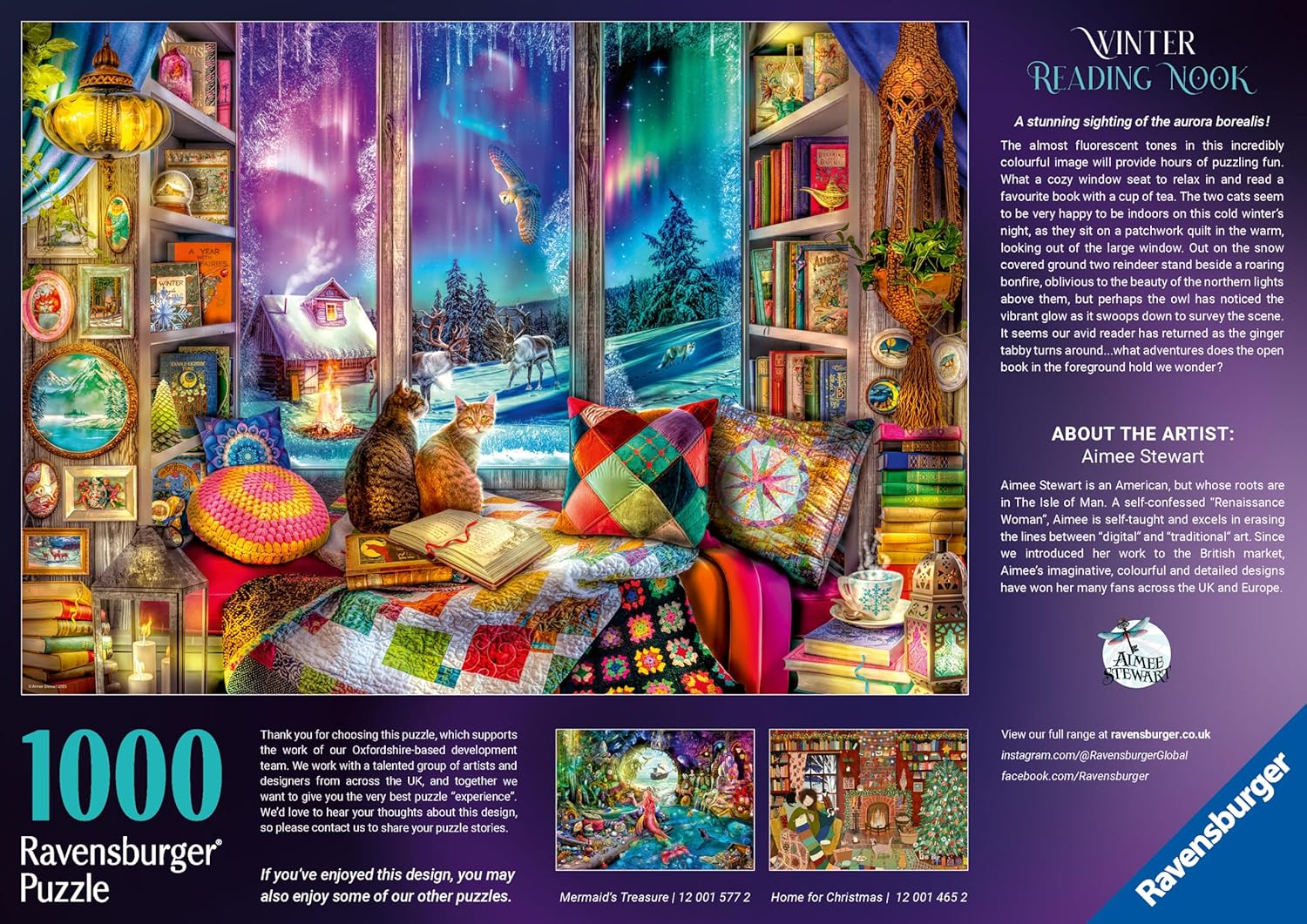 Ravensburger Winter Reading Nook 1000 piece Jigsaw Puzzle for Adults and Kids Age 12 and Up