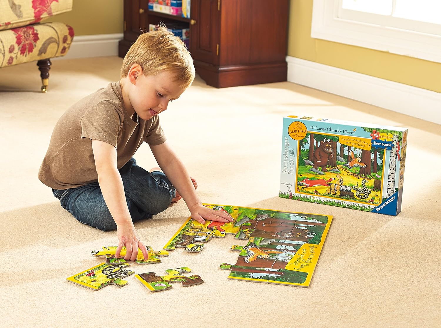 Ravensburger Gruffalo Toys - My First Floor Puzzle - 16 Piece Jigsaw Puzzles for Kids - Educational Toddler Toys Age 24 Months and Up (2 Years Old)