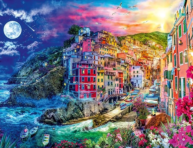 Ravensburger Colourful Cinque Terre Italy 2000 Piece Jigsaw Puzzles for Adults and Kids Age 12 Years Up