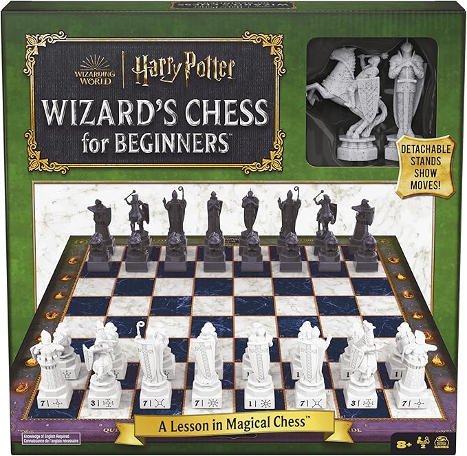 Spin Master Games, Wizarding World of Harry Potter Chess Teacher, Beginner Chess Set, Chess Set for Kids, Kids Games, Family Game Night, for Ages 8+