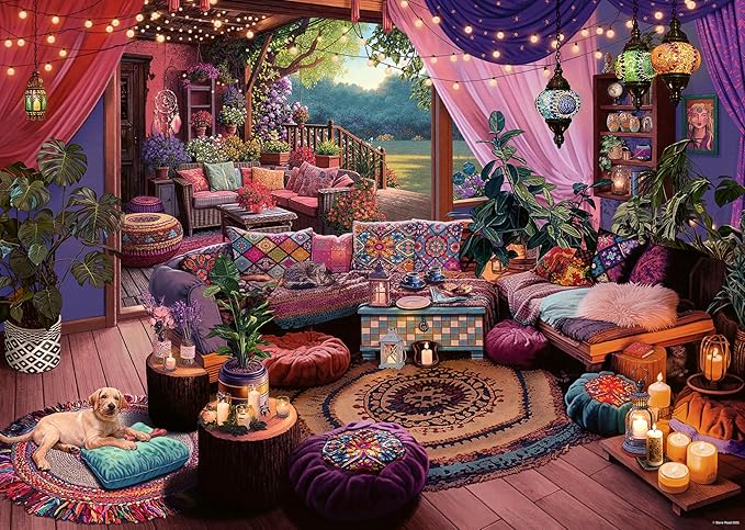 Ravensburger My Haven No. 12 Boho Retreat - 1000 Piece Jigsaw Puzzle for Adults and Kids Age 12 Years Up