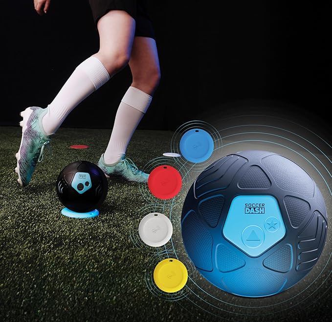 Strikesphere Soccer Dash, Football training equipment to improve dribbling, reactions & ball control skills. AI tech for continous development. Solo & team play.