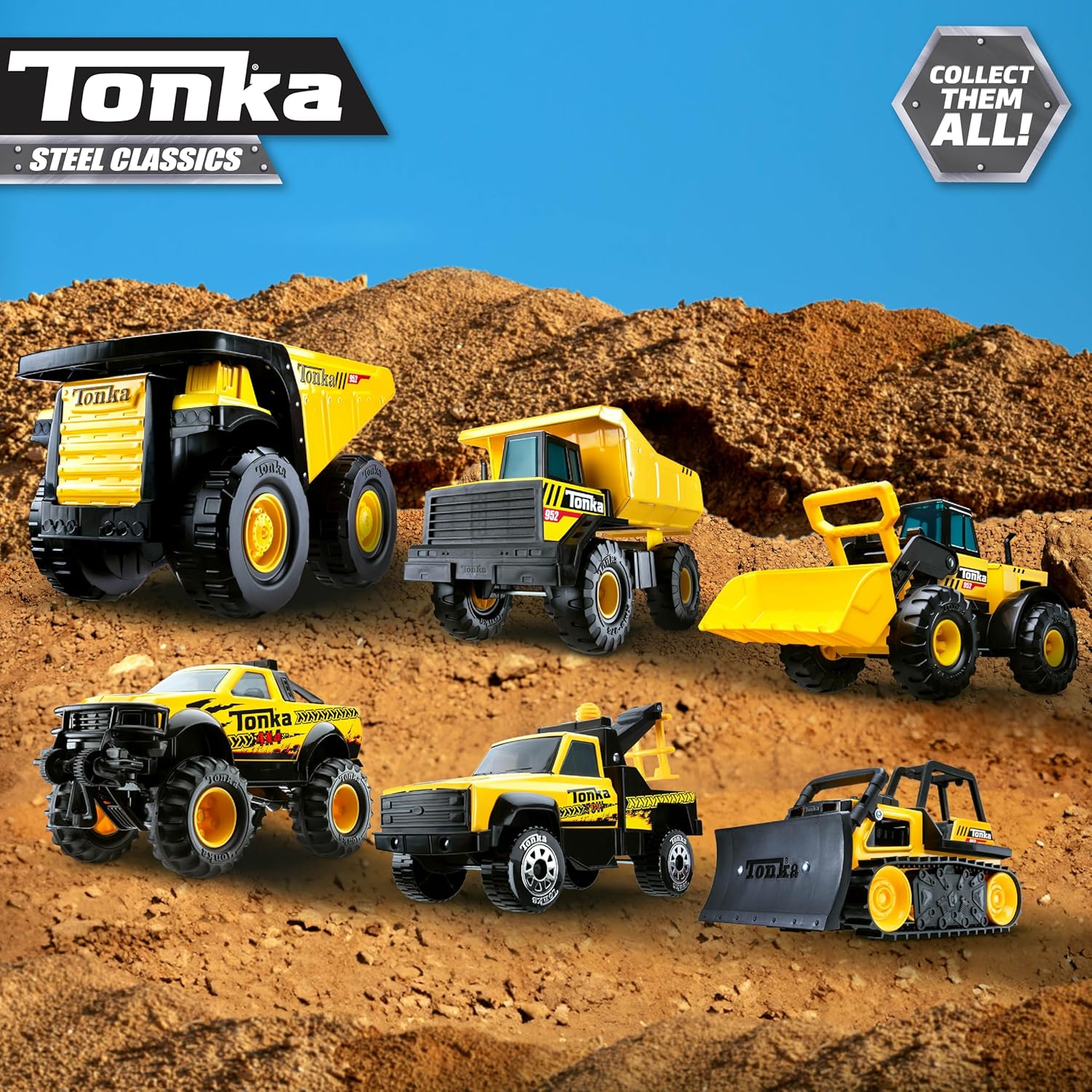 Tonka Steel Classics | Bull Dozer | Kids Construction Toys for Boys and Girls, Vehicle Toys for Creative Play, Motor Skill Development for Kids Ages 3+ | Basic Fun 06027