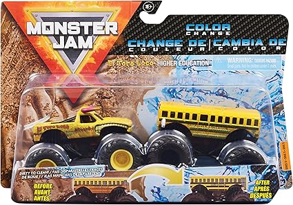 Monster Jam - 6044943 - Pack of 2 Vehicles - Vehicle 1:64 Scale - Child Game - Random Models and Colors,Multicoloured