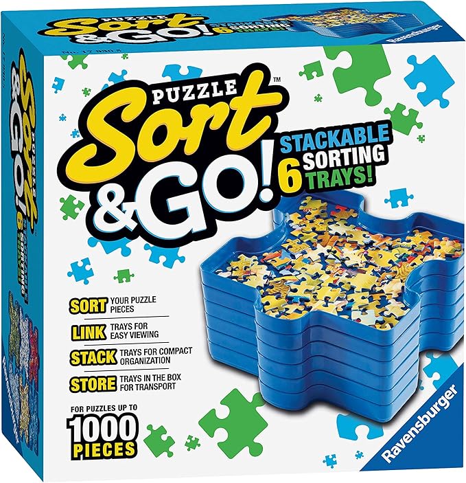 Ravensburger Puzzle Accessory Sorting Trays - Suitable For Jigsaws Up to 1000 Pieces