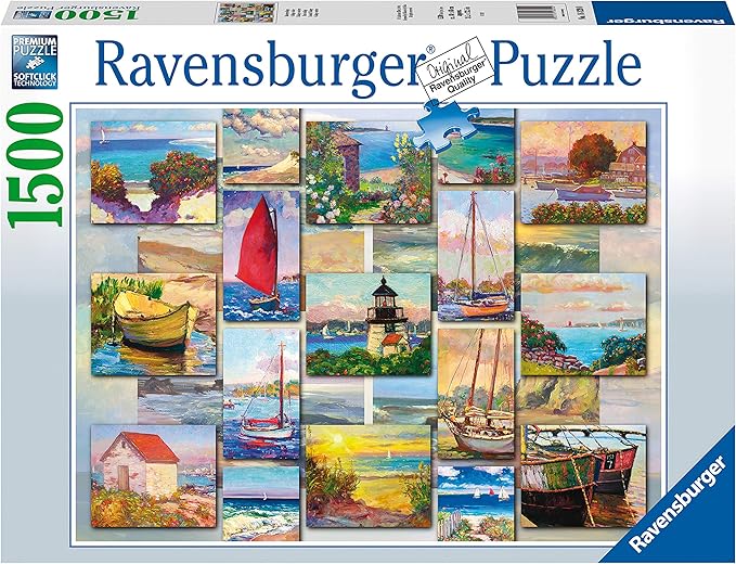 Ravensburger Coastal Collage 1500 Piece Jigsaw Puzzle for Adults Kids Age 12 Years Up
