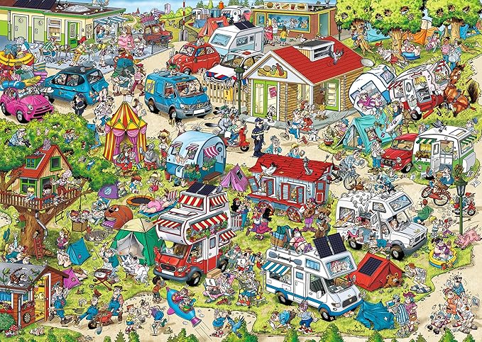 Ravensburger Ray's Comic Series The Campsite 1000 Piece Jigsaw Puzzles for Adults and Kids Age 12 Years Up
