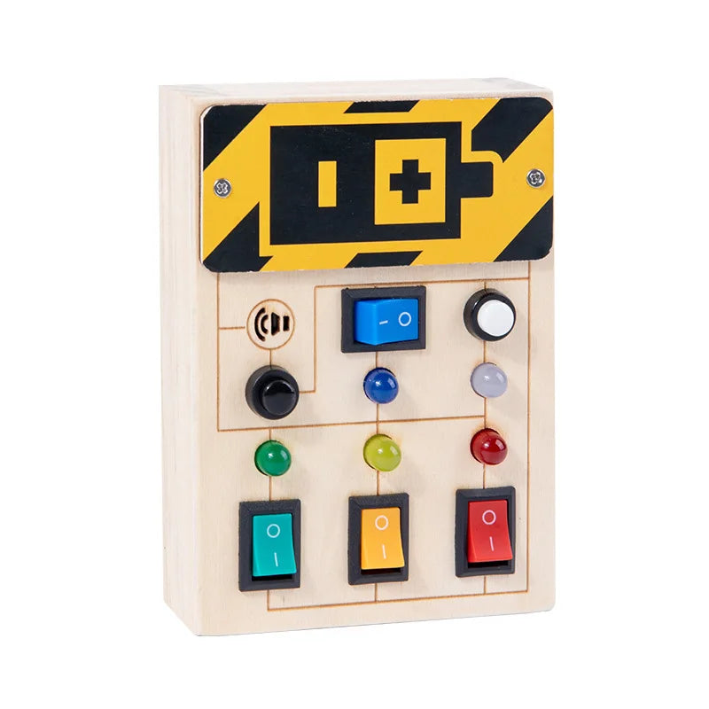 OEM Available Busy Board Montessori Style Wooden Toddler Educational Activity Board for Sensory Therapy Square circuit board 0.16