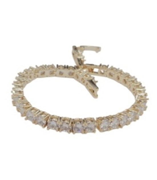 Wrist Cubic 18kt Gold Plate Multi Stone Link Bracelet